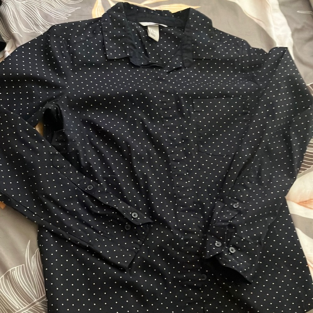 Men's Black Polka Dot Shirt